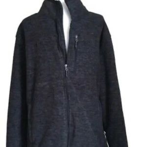 Free Country Black Heather Zip Up Jacket Men’s Size L